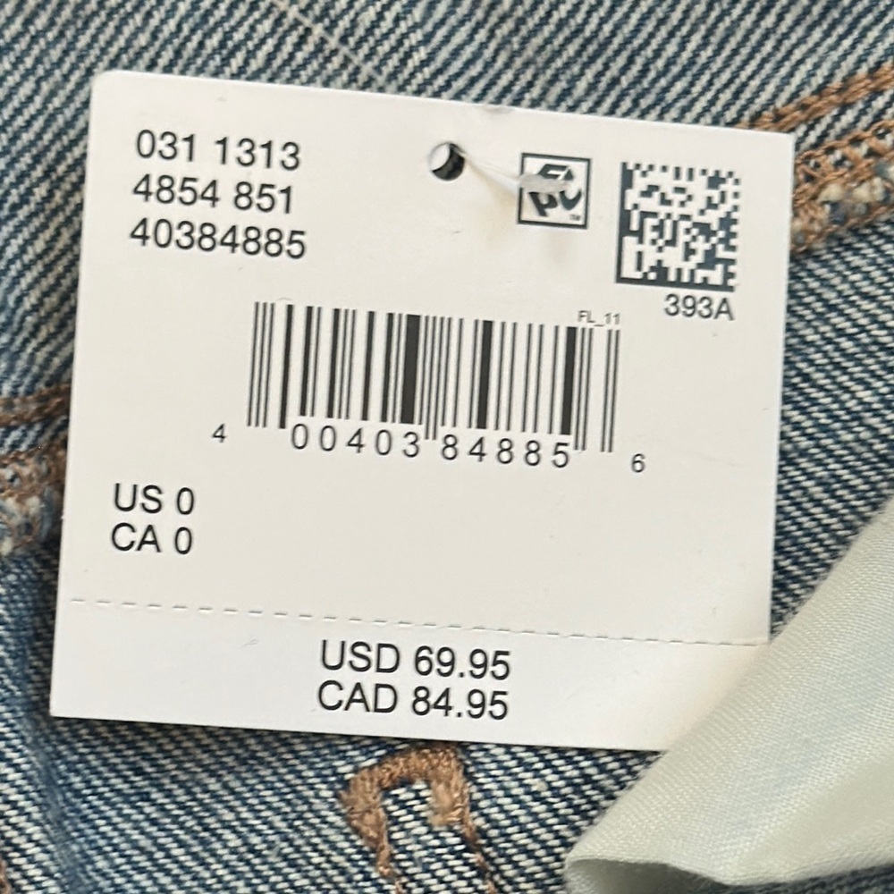 NWT American Eagle Outfitters Women's Blue Denim Cargo Skirt Size 0 - Picture 10 of 15